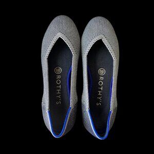 Navy Blue & White Flat Rothy's